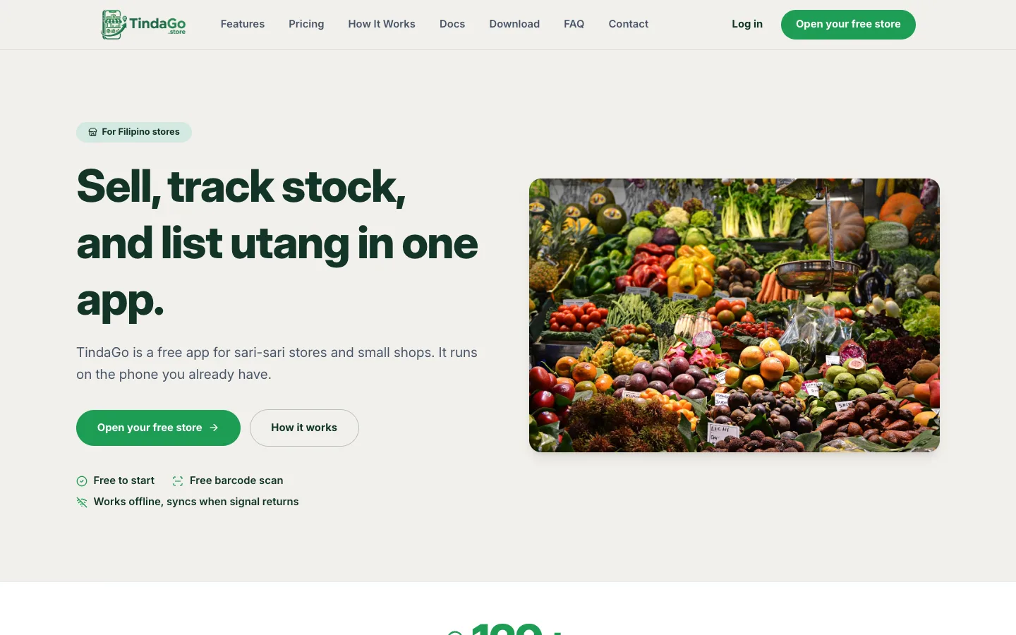 TindaGo app website for sari-sari stores